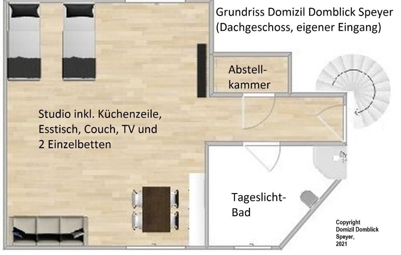 Domizil Domblick Speyer City, Garage, 50M2 Exterior foto