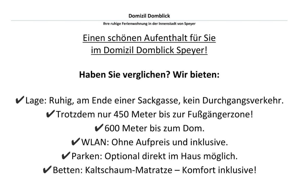 Domizil Domblick Speyer City, Garage, 50M2 Exterior foto